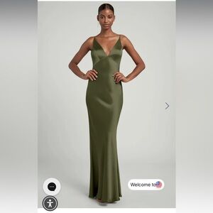 Jenny yoo olive green “Eloise” bridesmaid dress